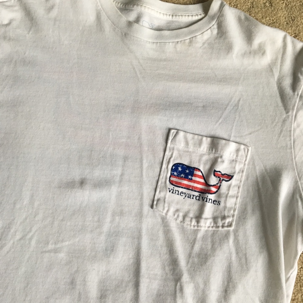 Patriotic American flag vineyard vines long sleeve